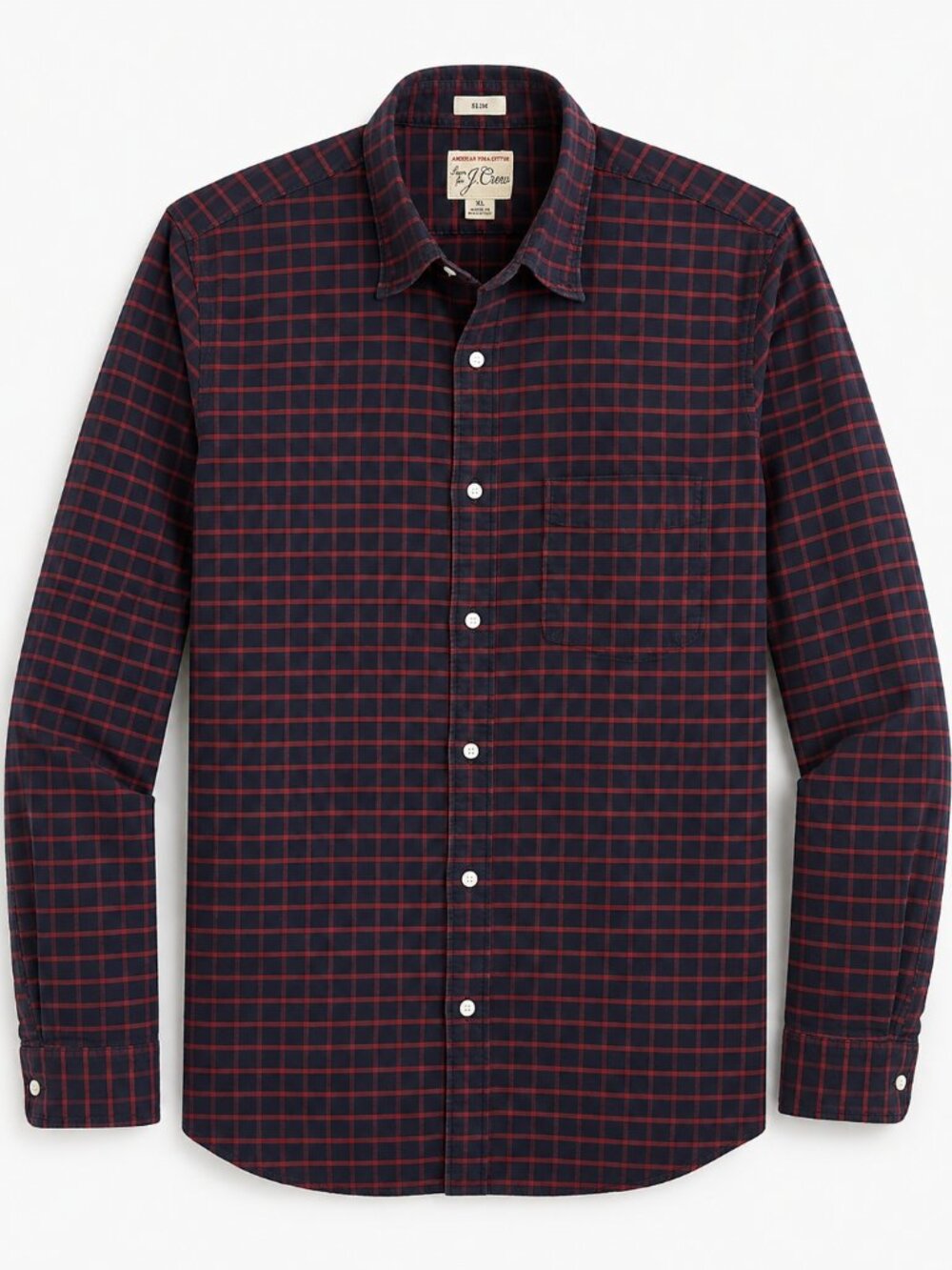 Men’s J.Crew Slim Plaid Button Down Shirt XL